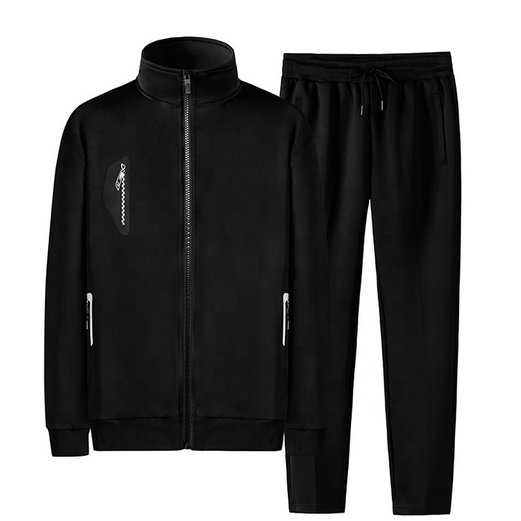 Men's Jogger 2 Piece Set Autumn Long Sleeve Wear Zipper Sweatshirt Pants Sets Sport Suit Tracksuit