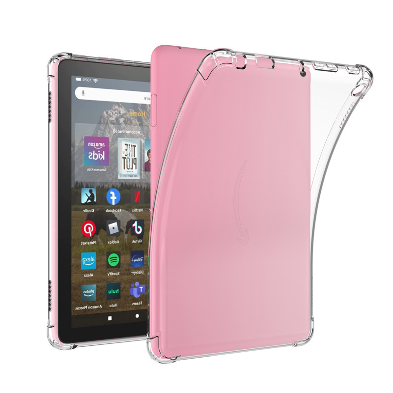 Transparent Soft TPU Case with Anti-drop Airbag Protective Tablet Cover for Amazon Kindle Fire HD8 2022 8