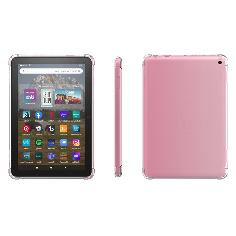 Transparent Soft TPU Case with Anti-drop Airbag Protective Tablet Cover for Amazon Kindle Fire HD8 2022 8