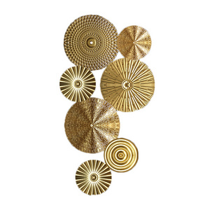 Modern Living Room Decoration Gold Round DIY Wall Hanging Ornaments for TV Sofa Background Home Decor Ornaments