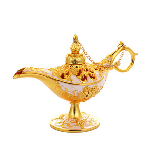 15.7*9.8*8.7*5cm Mid-East Metal Hollow Carving Ramadan Mabkhara Arabic Brass Aladdin's Lamp Metal Crafts