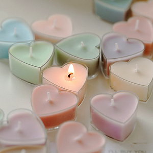 Handmade Heart Tea Candles Jars Mini Love Heart Soy Wax Scented Candles For Home Wedding Decor Accessories