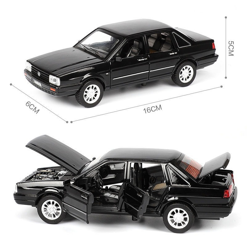 diecast model car 1:32 VW Jetta with sound and light pullback decorate collect Wheels Movable metal car model toys