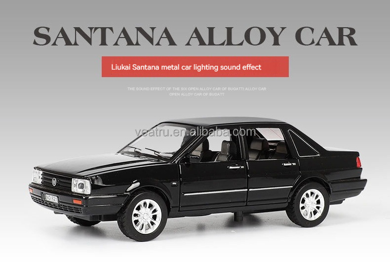 diecast model car 1:32 VW Jetta with sound and light pullback decorate collect Wheels Movable metal car model toys