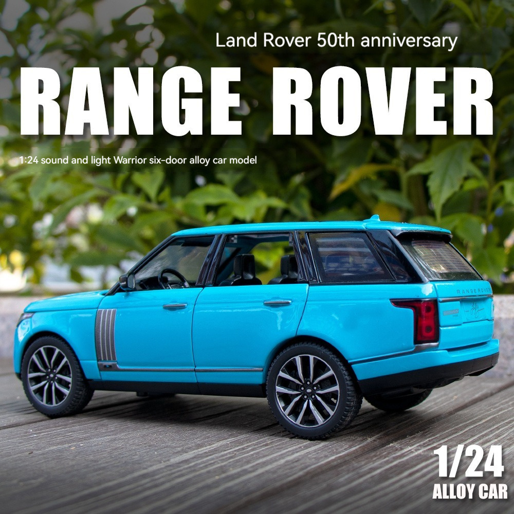 diecast toys model car 1:24 Range Rover alloy model car with sound and light pullback decorate collect metal car model toys