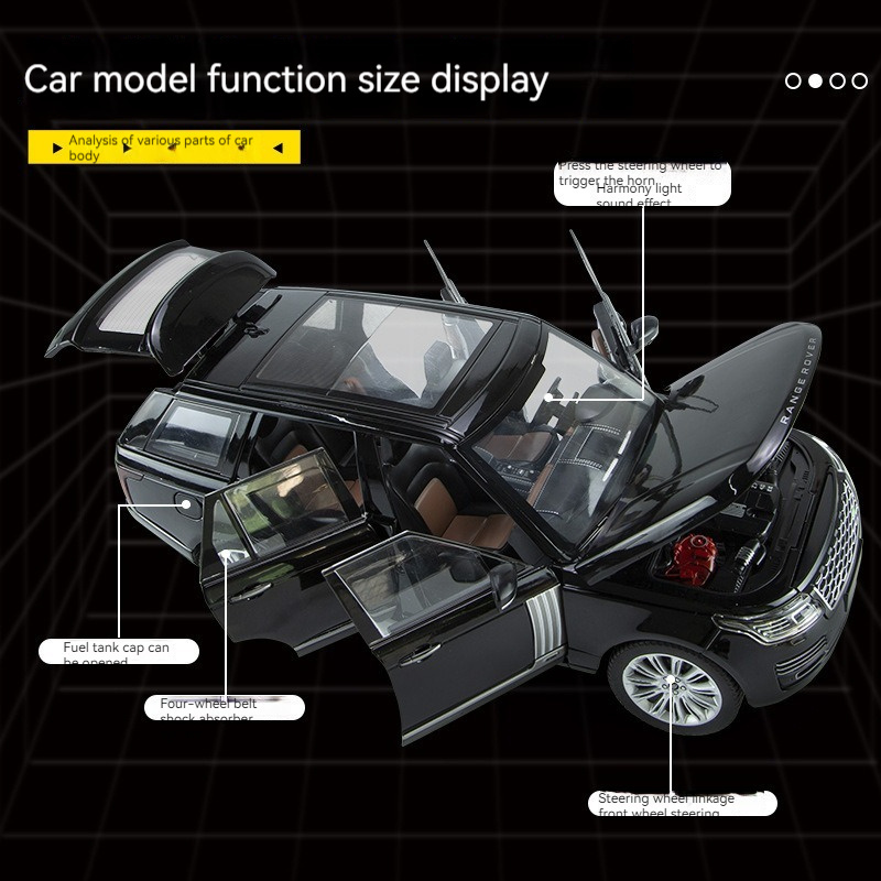 Diecast Alloy Model Car 1:18  Land Rover Range Rover 50 anniversary sound and light metal vehicle model display collection car