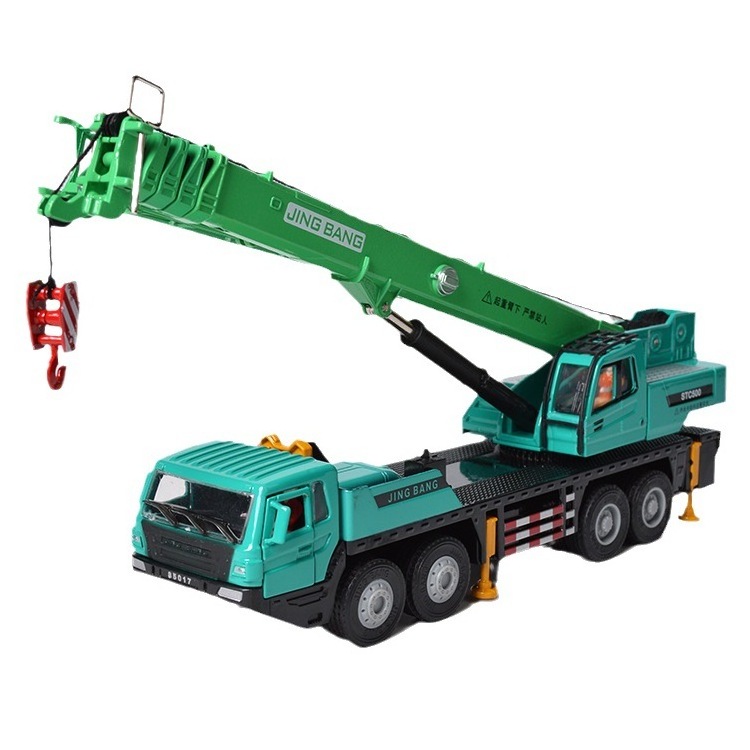 diecast 1:50 Heavy duty crane toy alloy large crane model simulated metal kids engineering car boxed truck hoist lift model