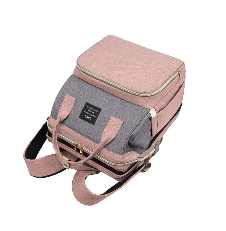 2023 new factory wholesale OEM/ODM Custom Mummybag With Bed Cradle Baby Backpack Diaper Bag With Changing Station