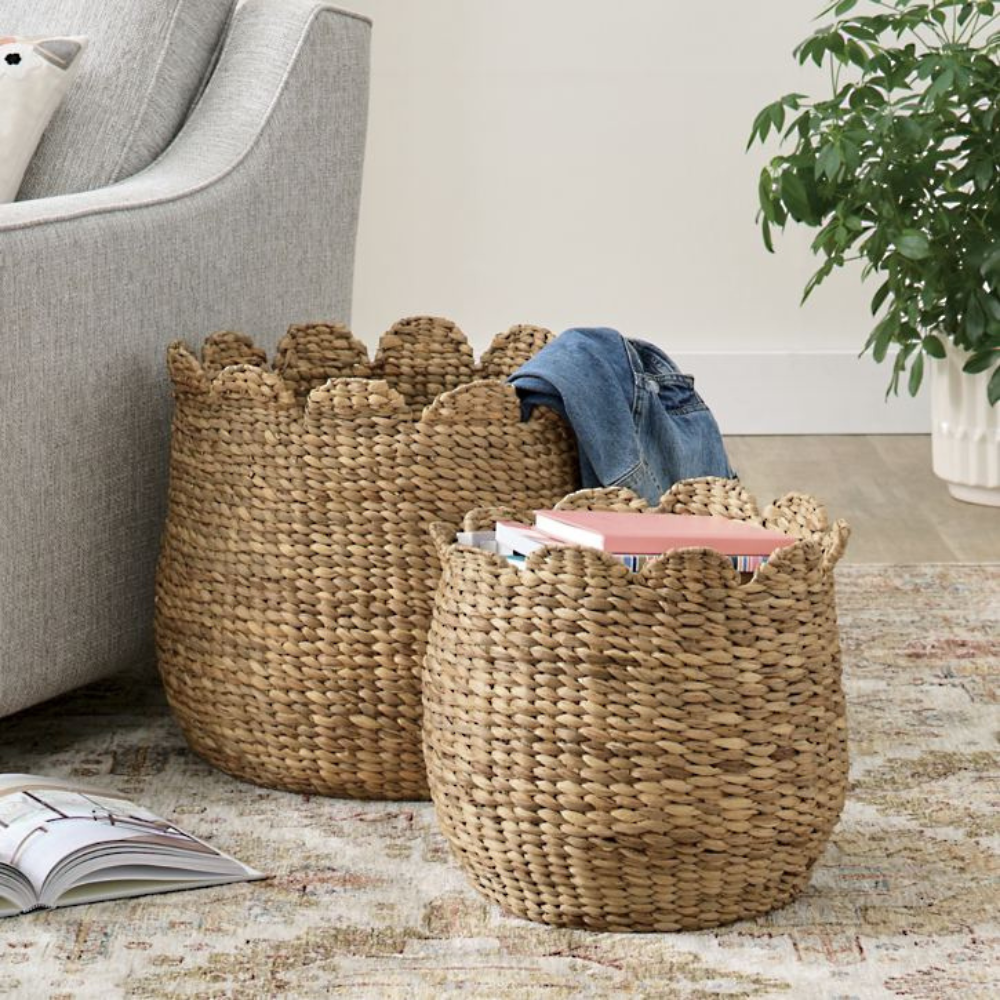 Wholesale Seagrass Tall Basket -  Woven Eco-friendly Storage for Laundry, Toys, Tools, Planter Cover Basket