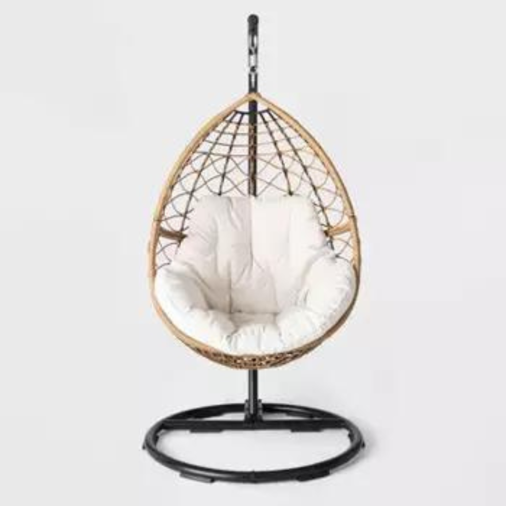 Hot sale outdoor furniture garden Rattan wicker hanging patio swings egg chair Balcony Garden Swing Chair Outdoor Furniture