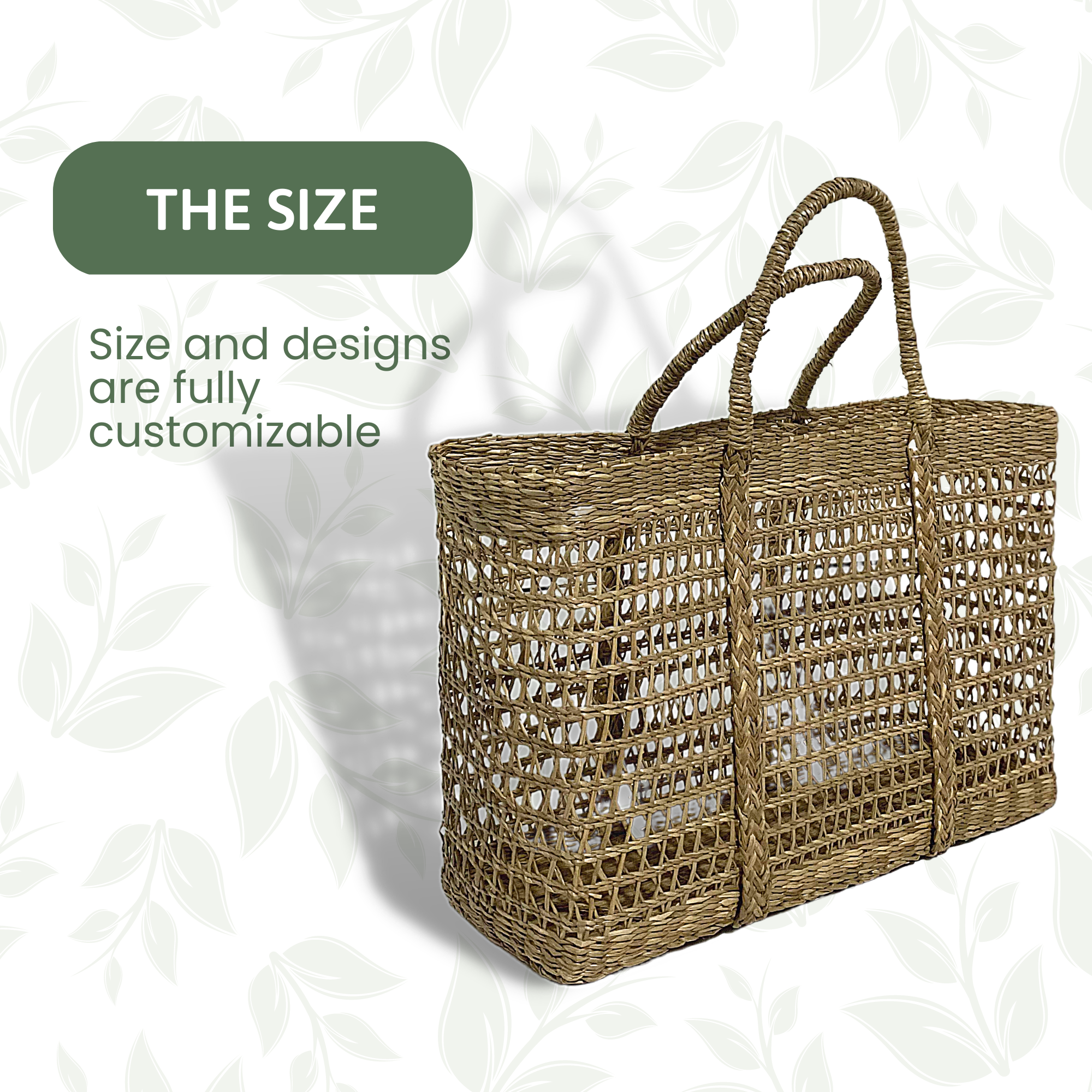 Hot-Selling Boho Straw Beach Bag  - Summer Raffia Straw Tote Bag- Seagrass handbag wholesale from Vietnam