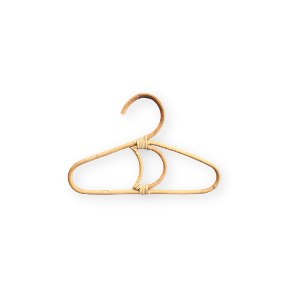 2024 New Design Vietnam Rattan Clothes Hanger, Kid Clothing Hanger Cheap Wholesale Vintage Clothes Hanger