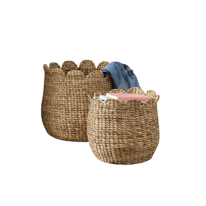 Wholesale Seagrass Tall Basket -  Woven Eco-friendly Storage for Laundry, Toys, Tools, Planter Cover Basket