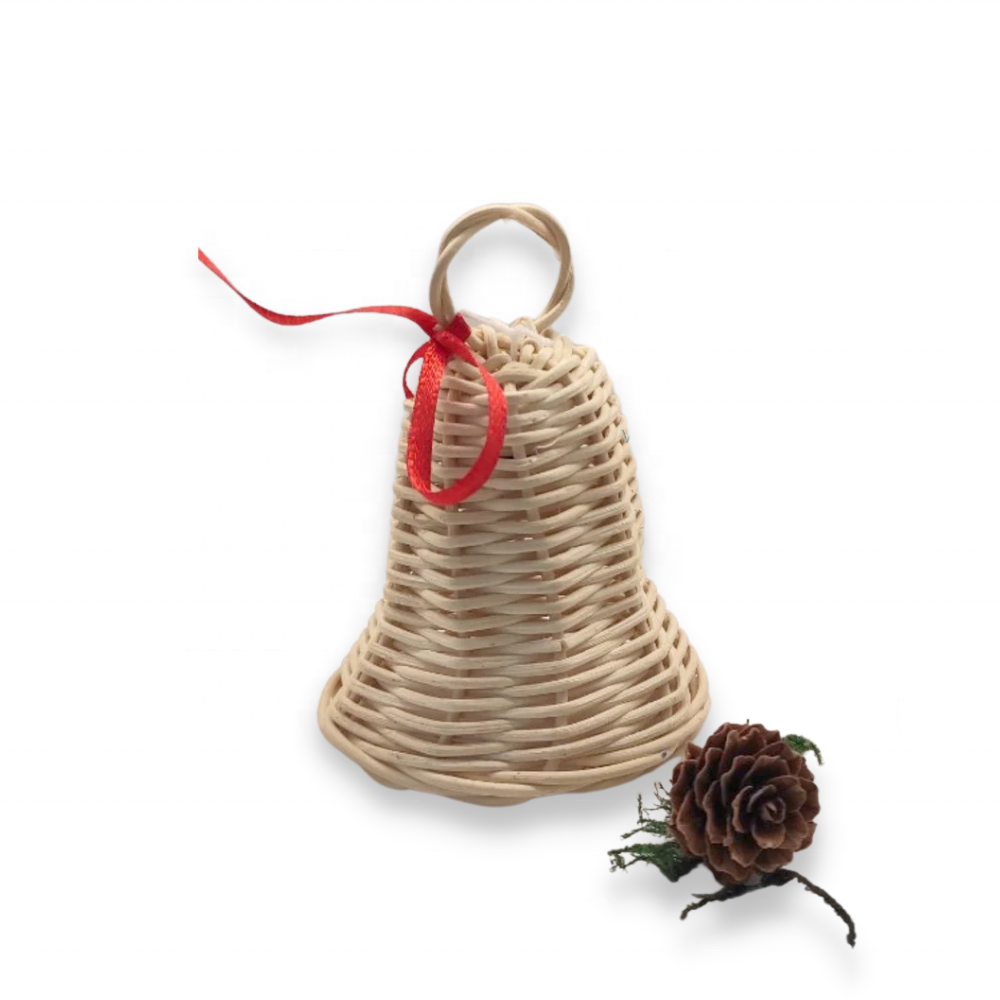 2023 Cheap Wholesale Rattan Bell for Christmas Seasonal Decor Accent, Christmas Tree Star, Wicker Nursery Star Decor