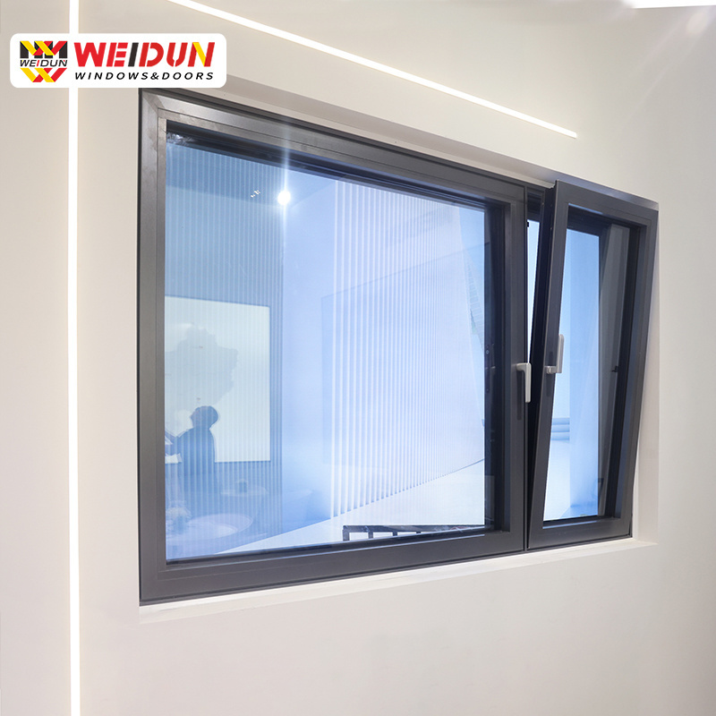 Hollow three-layer glass window, sealed sound insulation window VF75 Aluminum Windows sound insulation for commercial windows