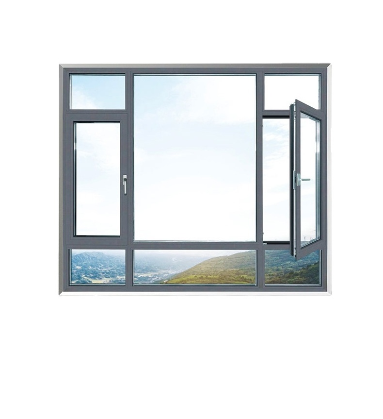 high quality WEI DUNM   broken bridge aluminum hinged windows soundproof thermal insulation house windows for house