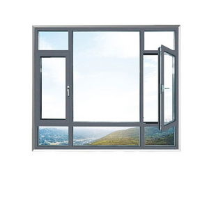 high quality WEI DUNM   broken bridge aluminum hinged windows soundproof thermal insulation house windows for house