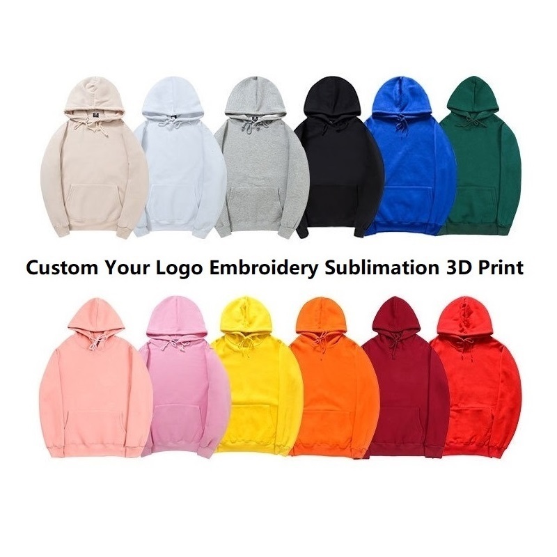 Vedo Hoodie Custom Logo Dropshiping Wholesale Printing Embroidery 320 GSM Unisex Blank Casual Pullover 100% Cotton Hoodie