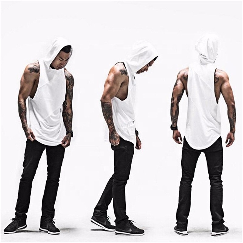 Vedo Fitness Vest Dropshipping Custom Logo 95% Cotton Sports T Shirt Men Workout Clothing Sleeveless GYM Hoodie Shirt