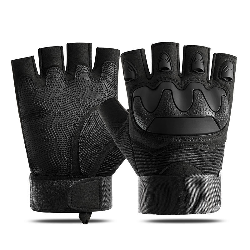 Winter Outdoor Sports Thermal Touch Screen Full Finger Fleece Warm Custom Waterproof Half Finger Leather Combat Tactical Gloves