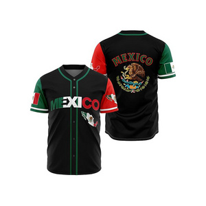 Baseball Shirt US Size 100% Mesh Polyester Quick-Dry Custom Color Short sleeve Full Button Baseball Jerseys