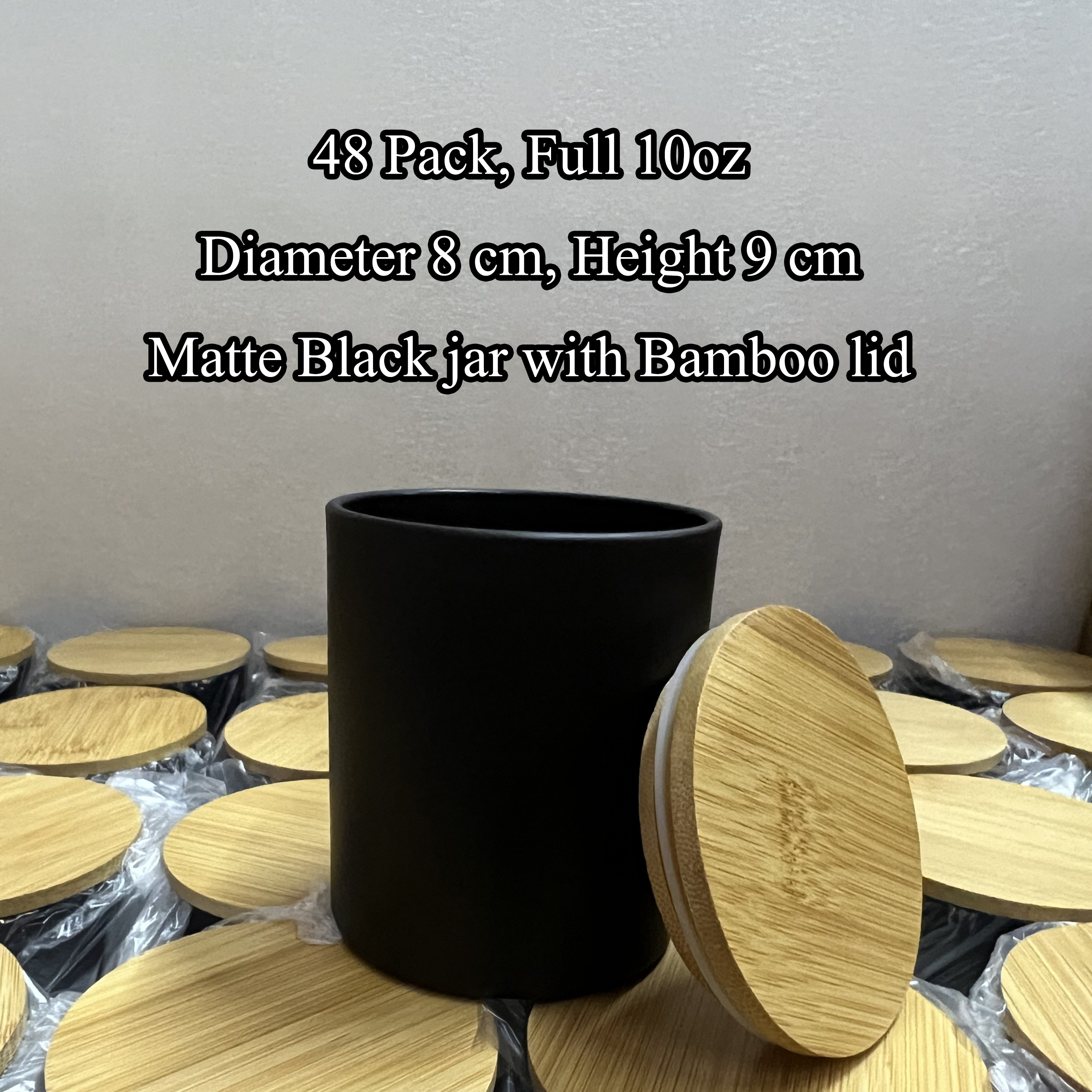 US Warehouse Free shipping 10oz Matte Black Candle Jars With Lid Packaging Glass Empty Candle Jar Luxury Unique For Candle Make