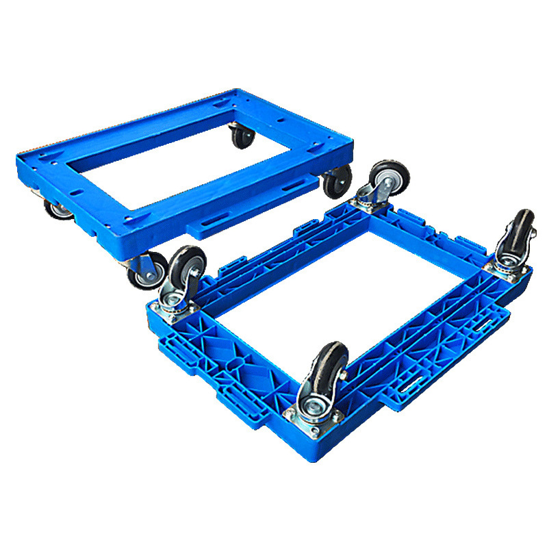 Strong Stackable Plastic 4 Wheel Dolly for Crate