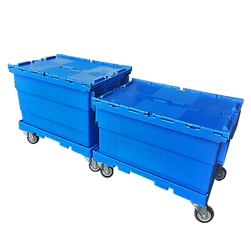 Strong Stackable Plastic 4 Wheel Dolly for Crate