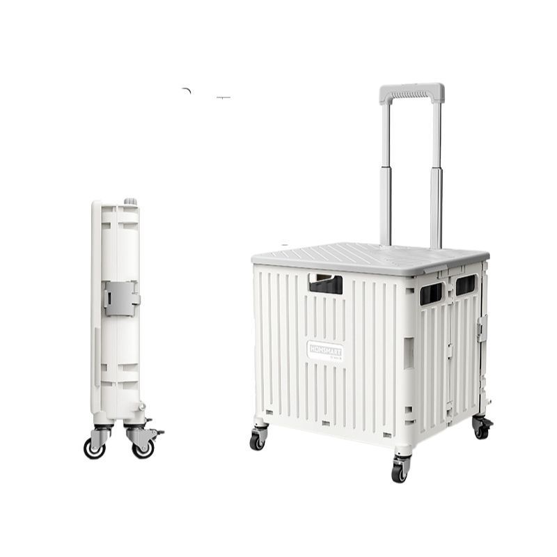 Plastic Folding Boot Shopping Cart /trolley/ Rolling Crate On Wheels