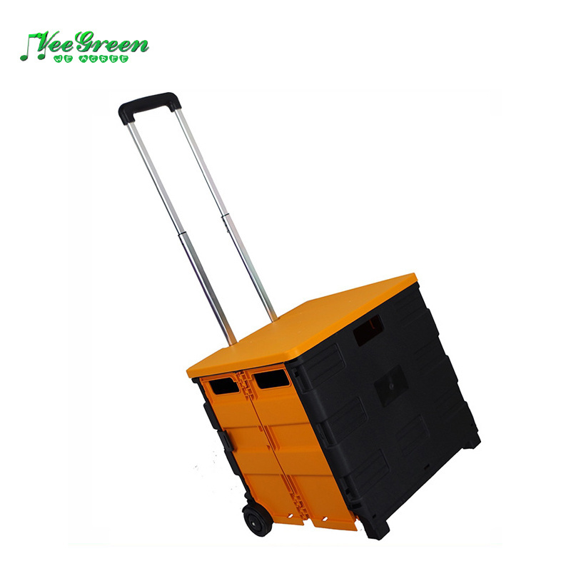 Plastic Easy Roll Crate Cart on Wheels