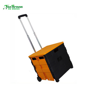 Plastic Easy Roll Crate Cart on Wheels