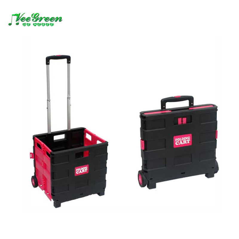 Plastic Easy Roll Crate Cart on Wheels