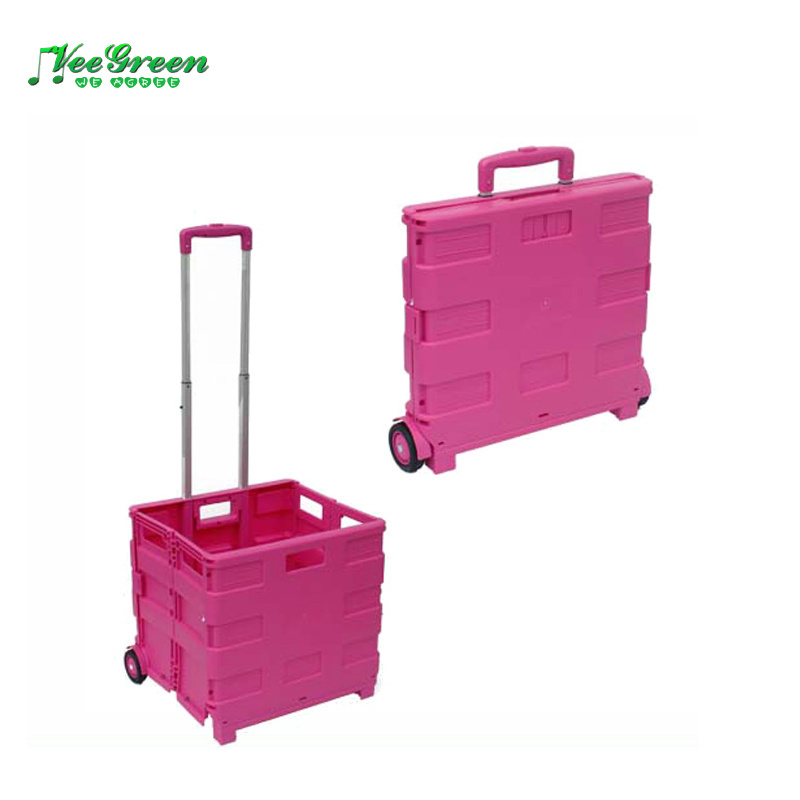 Plastic Easy Roll Crate Cart on Wheels