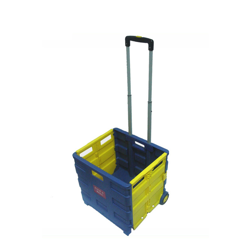 Quik Cart Collapsible Rolling Crate on Wheels for Teachers Tote Basket ,Made from Heavy Duty Plastic Used as a Seat