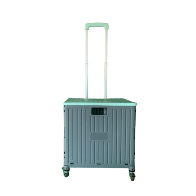 Four Casters Collapsible Easy Box Shopping Cart