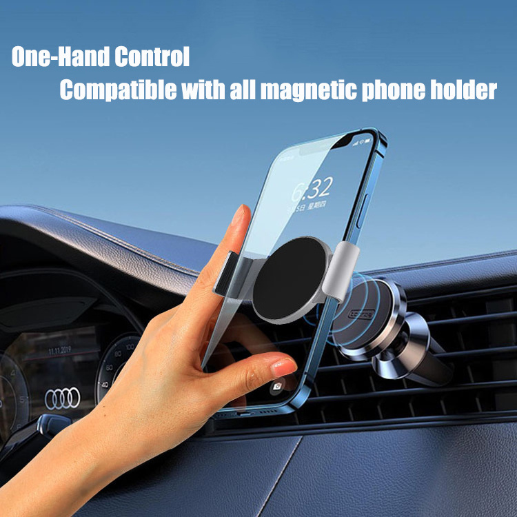 Custom Metal Phone Clamp for Magnetic Car Mount Removable Durable Phone Clip for Most Magnet Phone Holder Stand