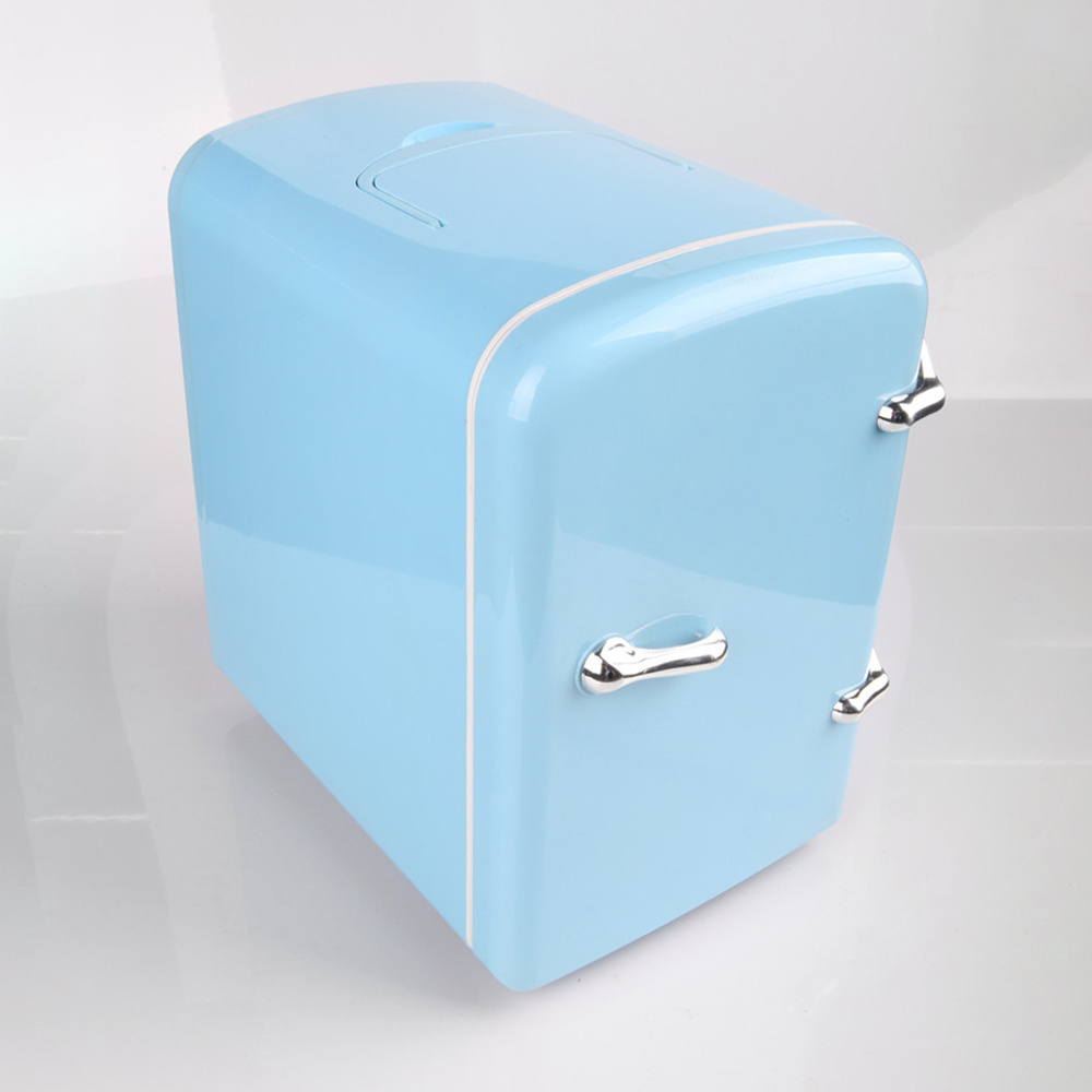 Blue Color 4L 6 Cans Home Rechargeable Mini Refrigerator For Car