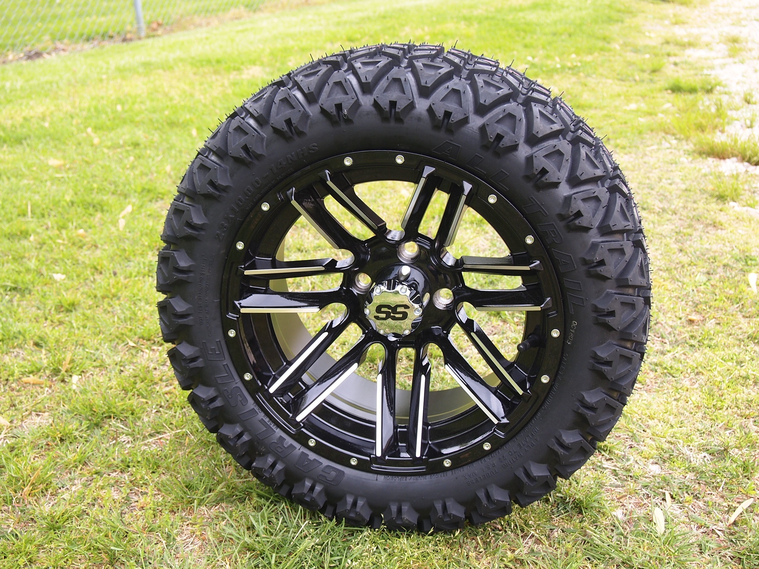 14 Inches Golf Cart Tire And Wheel Combo 23x10-14 All Terrain Tires 14