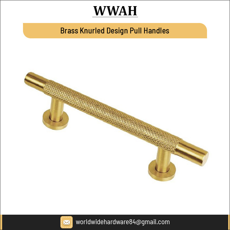 Top Quality Wholesale Furniture Hardware Antique Brass Knurled Design Pull Handles for Cabinet, Drawer, Door at Best Price