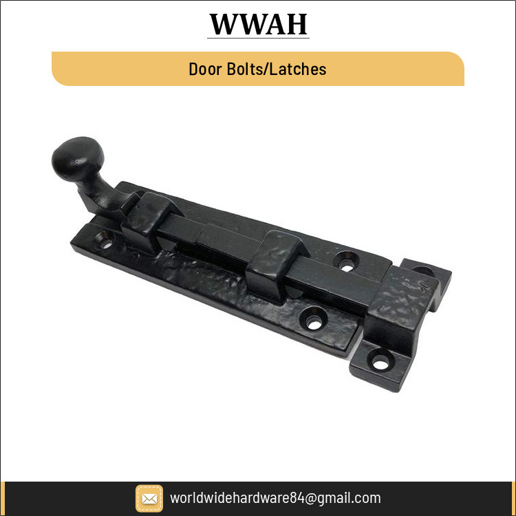 Black/Antique White/Matt Black Finish Window Accessories Architectural Flush Door Bolts and Latches/ Cast Iron Stopper