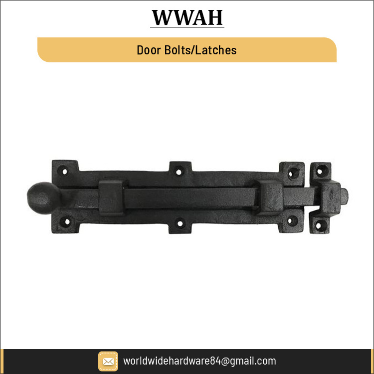 Black/Antique White/Matt Black Finish Window Accessories Architectural Flush Door Bolts and Latches/ Cast Iron Stopper