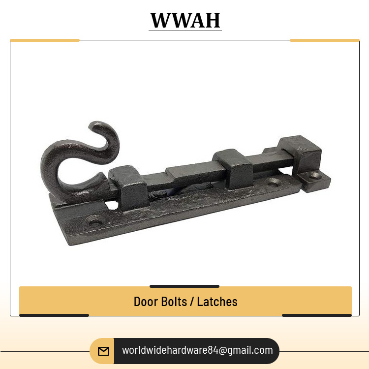 Trusted Wholesale Supplier Selling Hand Door Bolt Lock Metal Latch Hook, Lock, Door Bolts/Latches from India