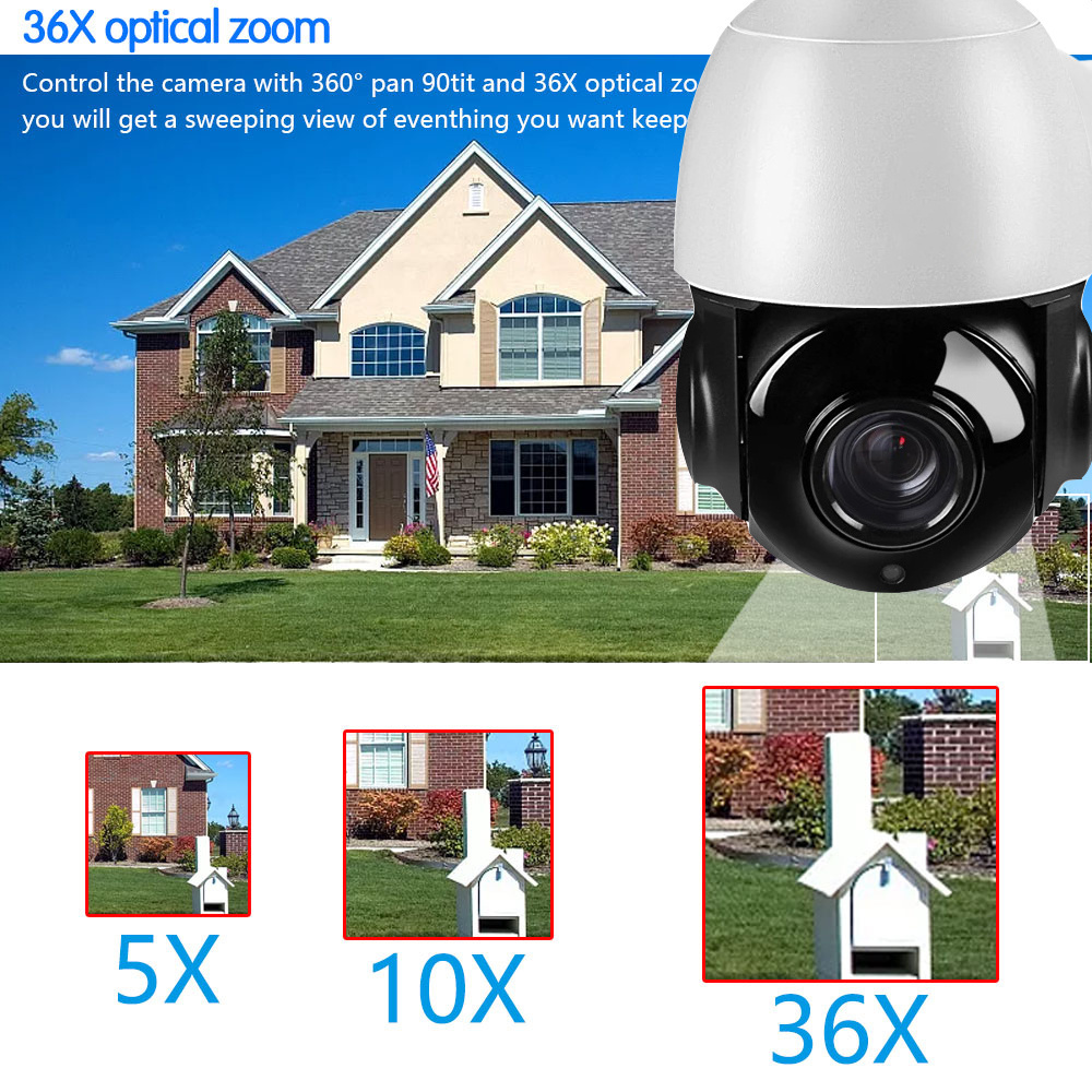 4g Sim Card Camhi 5mp/8mp 30X optical zoom Security Camera for outdoor camera  working with 60w solar panel