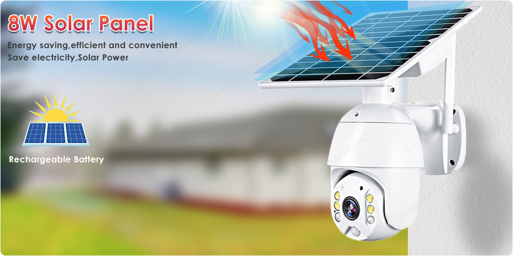 VEEKEI  Innovative 4G WIFI PTZ solar panel cctv doorbell surveillance outdoor camera solar street light 1080p hd IP Camera