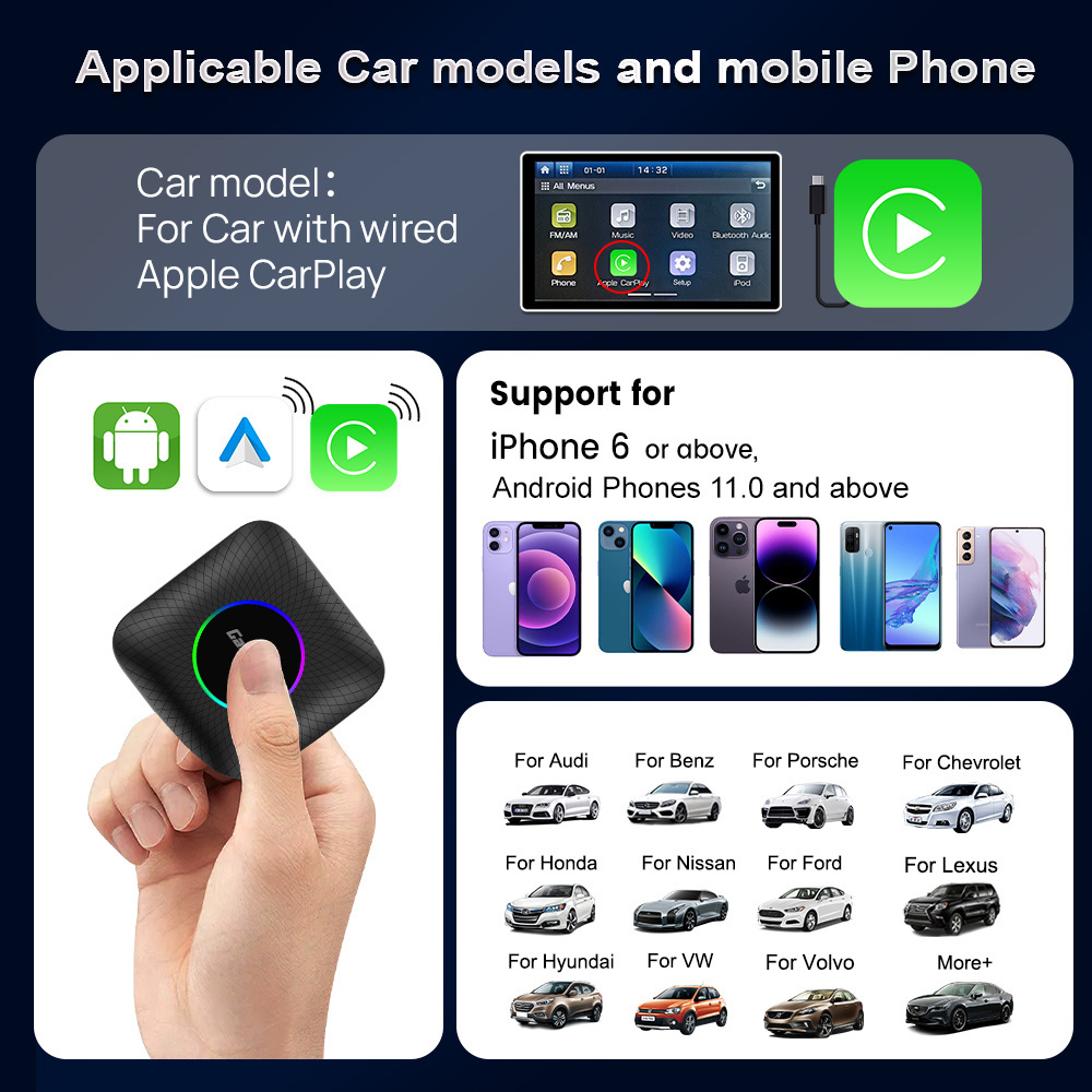 Carlinkit Android Auto 13 Car play 8g 128Gb Up To 512Gb carlink 8 128 Wireless Ai Box carplay Netflix Youtube Tiktok For Apple