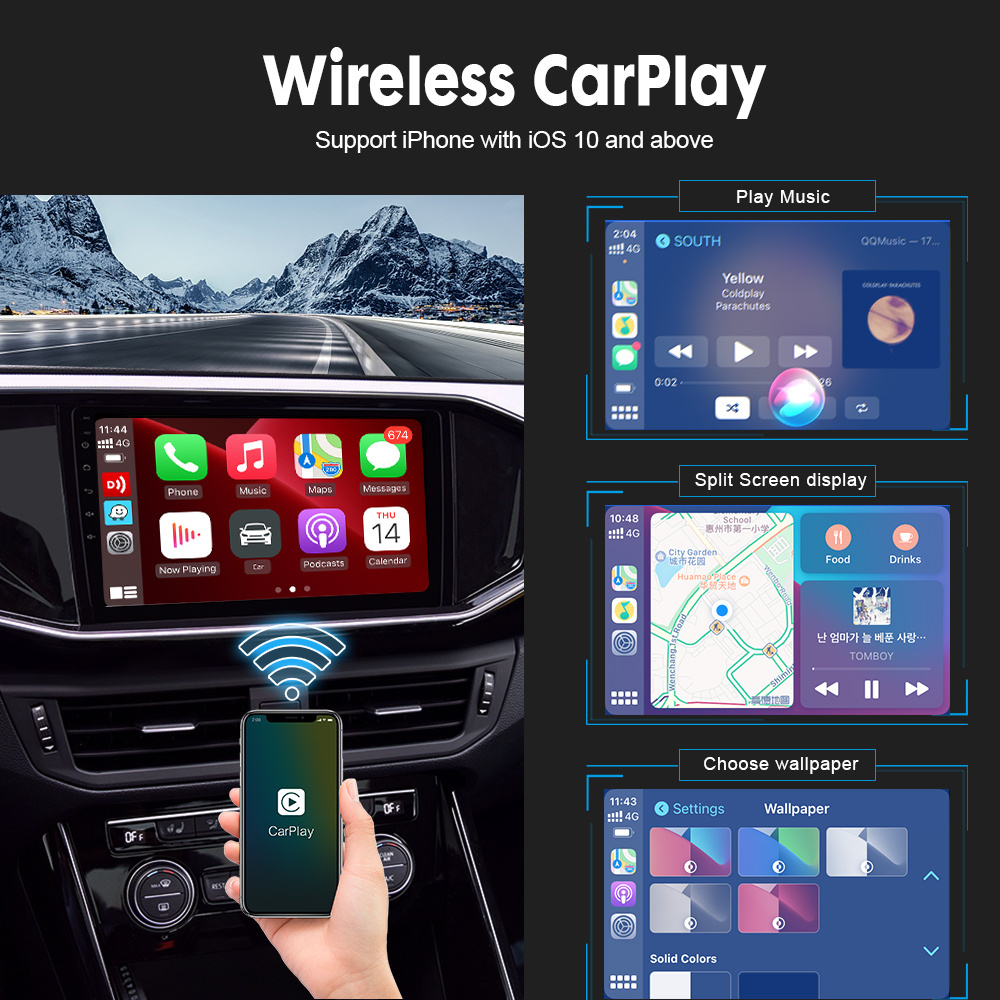 Carlinkit Newest Wireless CarPlay Dongle Carplay Autokit Convert Aftermarket Android Car Screen to Wireless CarPlay