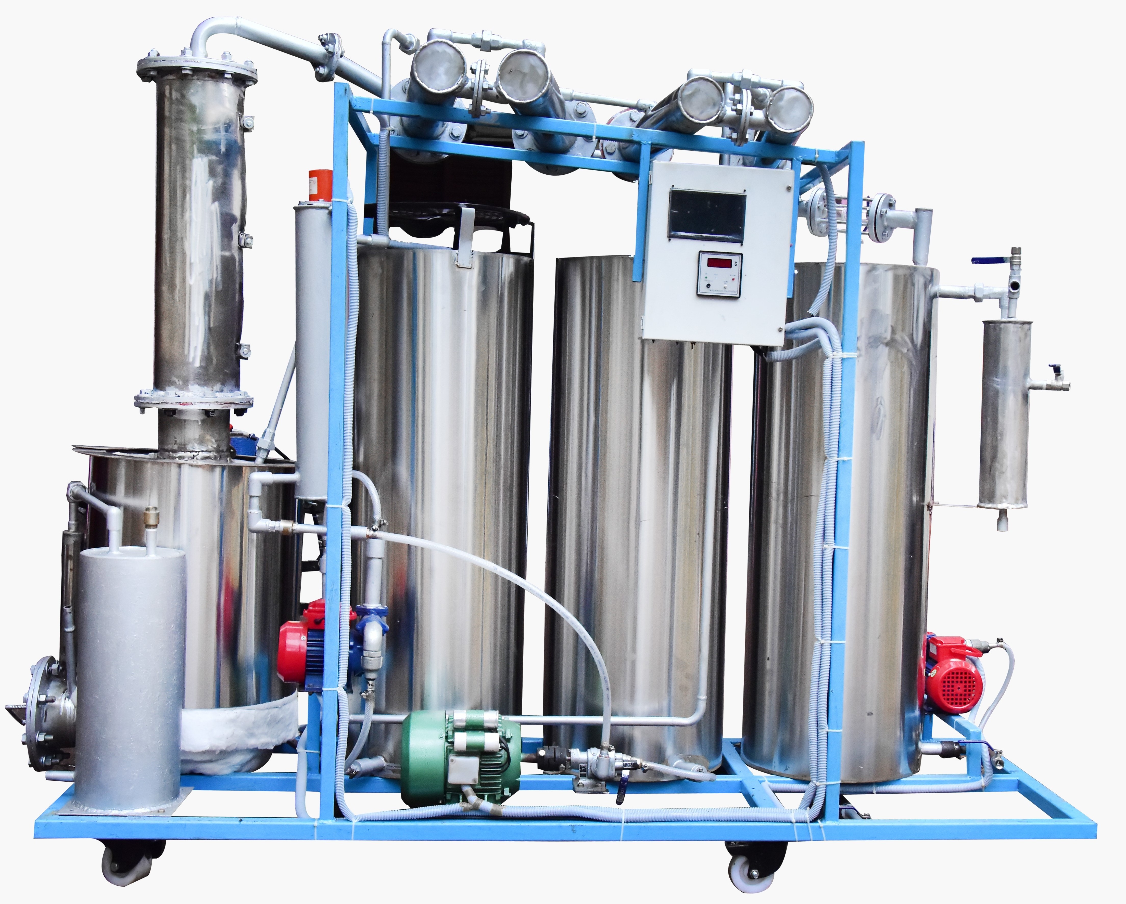 High class waste engine oil to diesel distillation equipment. pyrolysis method refinery smart operation economic filtration