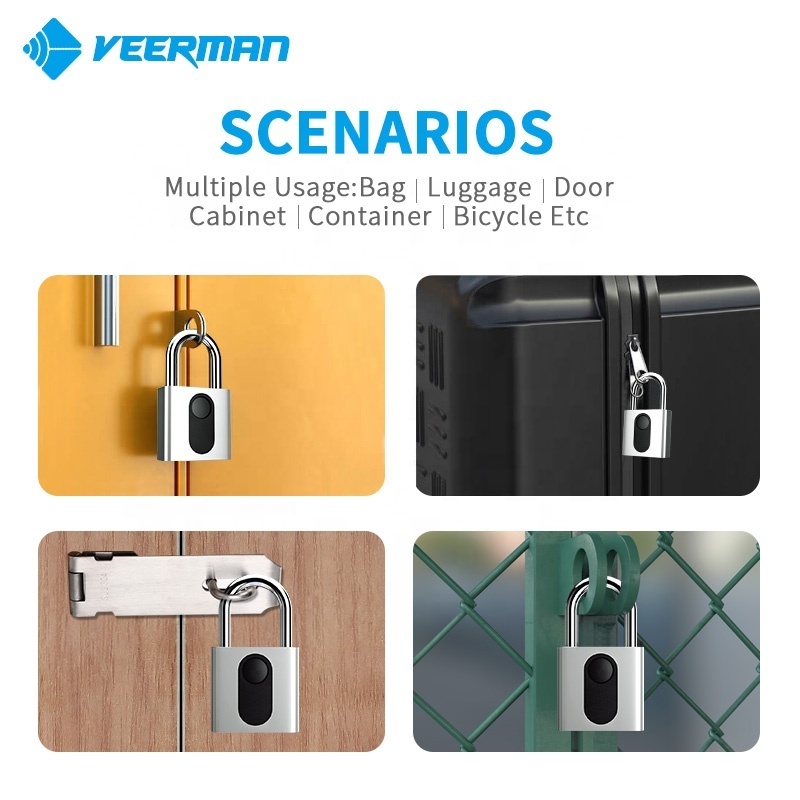 Factory Cheap Price Waterproof Luggage Backpack Suitcase Gate Smart Fingerprint Padlock