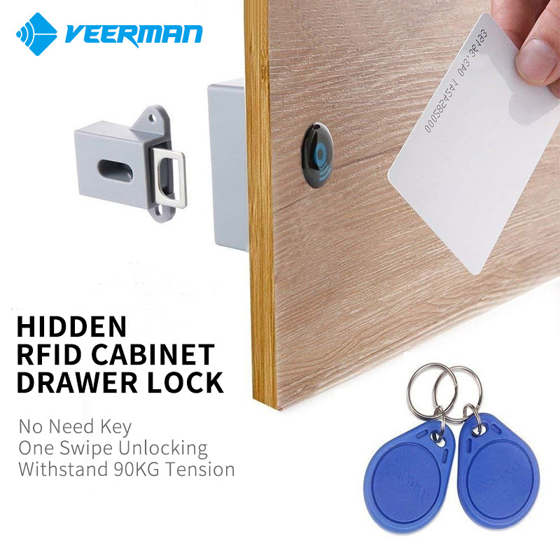 RFID Hidden Digital Wardrobe Cupboard Cabinet Drawer Lock Office Home Drawer Lock