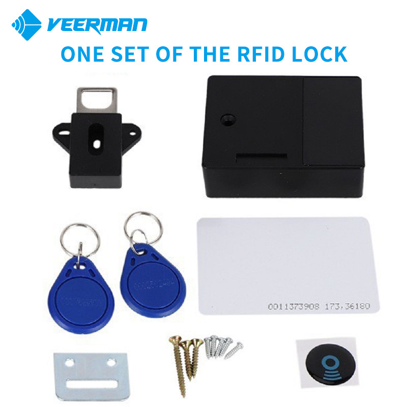 RFID Hidden Digital Wardrobe Cupboard Cabinet Drawer Lock Office Home Drawer Lock